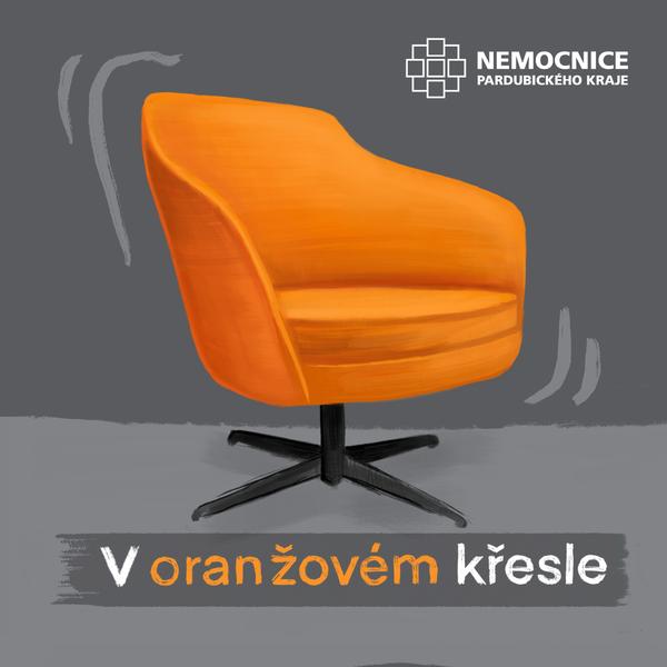 V oranžovém křesle